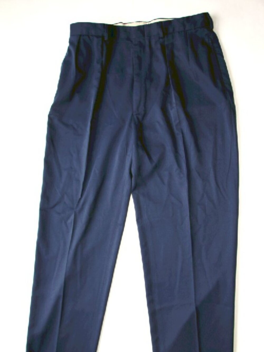 POLO GOLF Navy Blue 100% Polyester 36" x 32" Pleated & Cuffed Golf Slacks/Pants